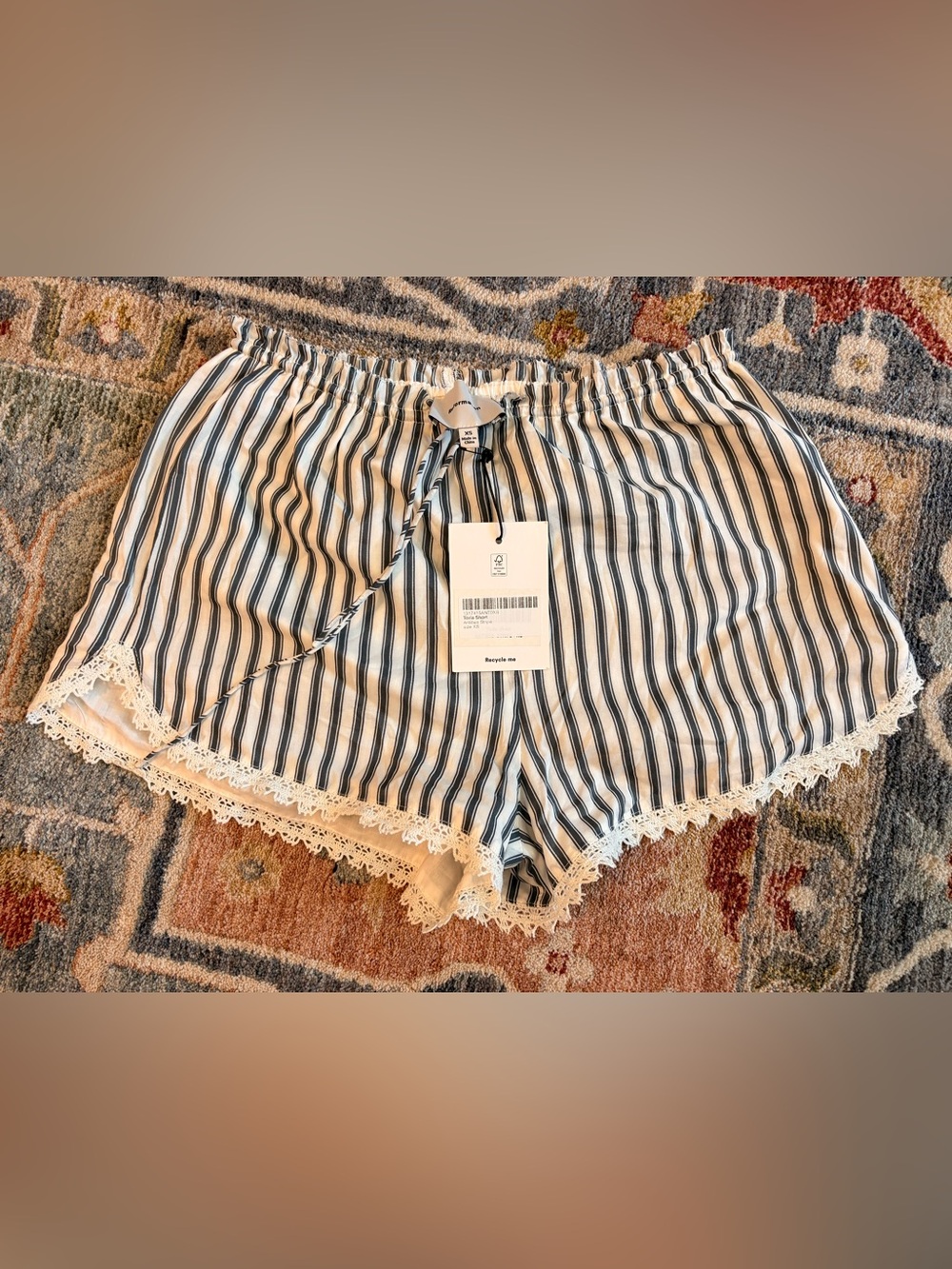 Reformation Toria Short - Antibes Stripe XS